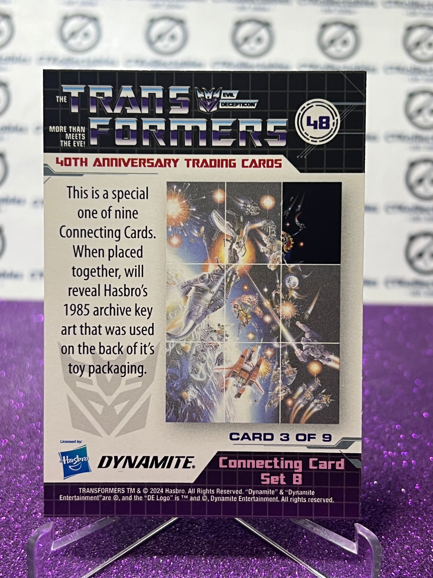 2024 TRANSFORMERS 40th ANNIVERSARY CONNECTING CARD SET B # 48 NON-FOIL PUZZLE TRADING CARD