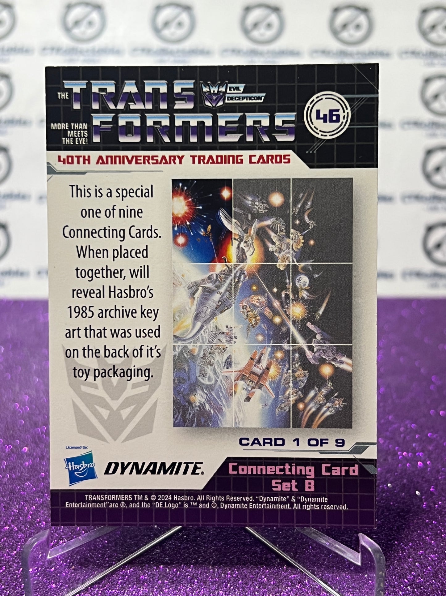 2024 TRANSFORMERS 40th ANNIVERSARY CONNECTING CARD SET B # 46 NON-FOIL PUZZLE TRADING CARD