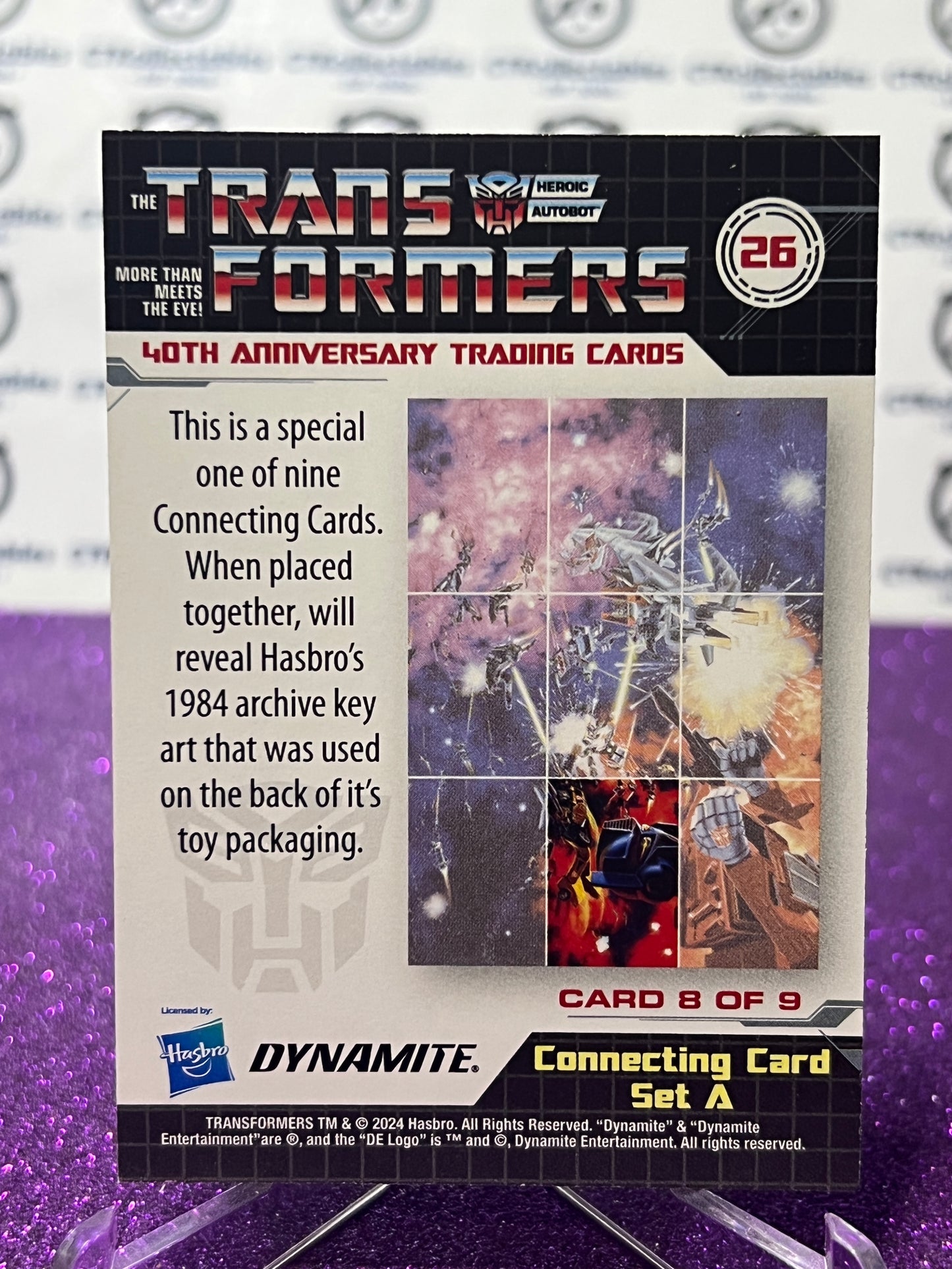 2024 TRANSFORMERS 40th ANNIVERSARY CONNECTING CARD SET A # 26 NON-FOIL PUZZLE TRADING CARD