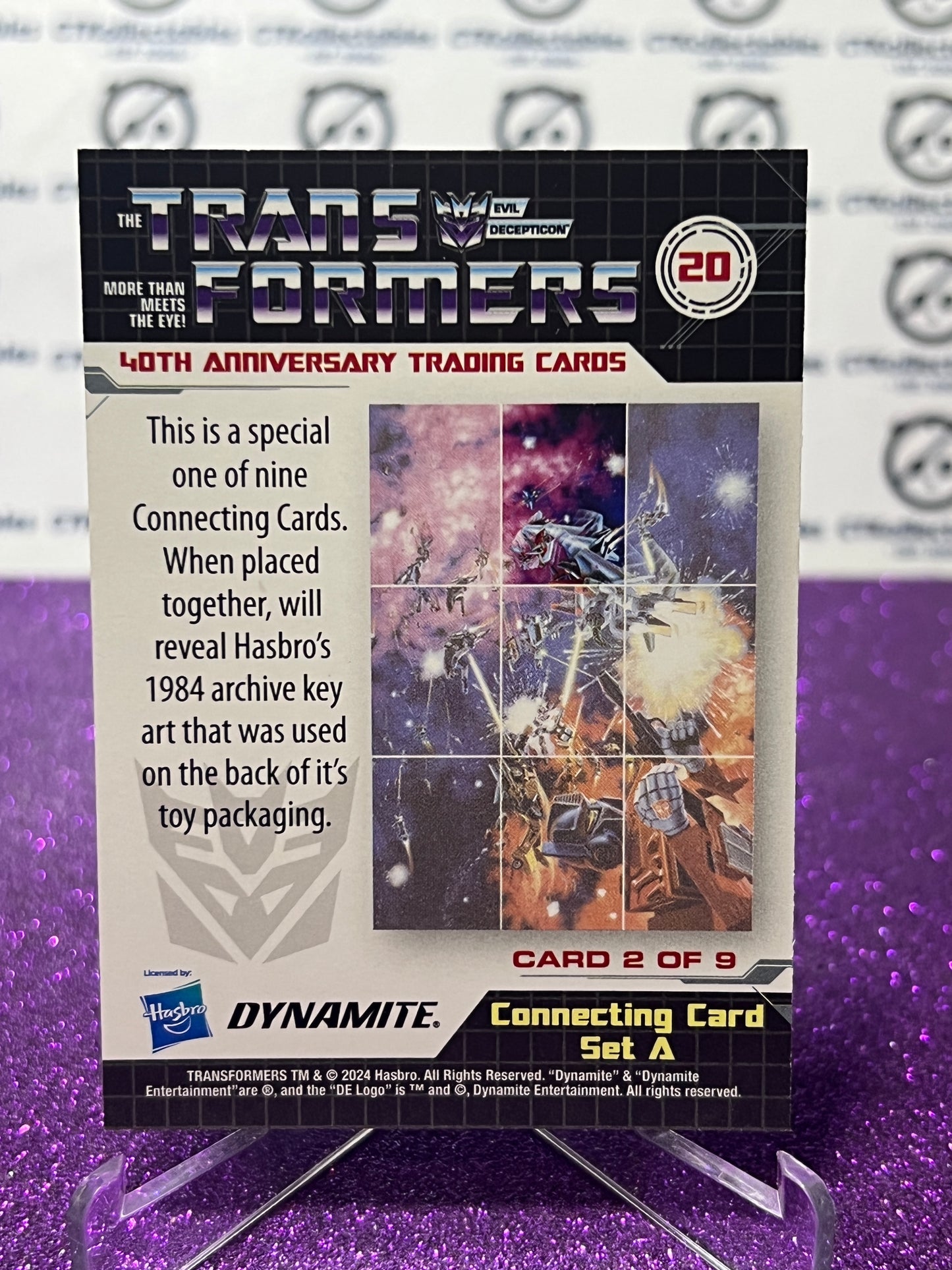 2024 TRANSFORMERS 40th ANNIVERSARY CONNECTING CARD SET A # 20 NON-FOIL PUZZLE TRADING CARD