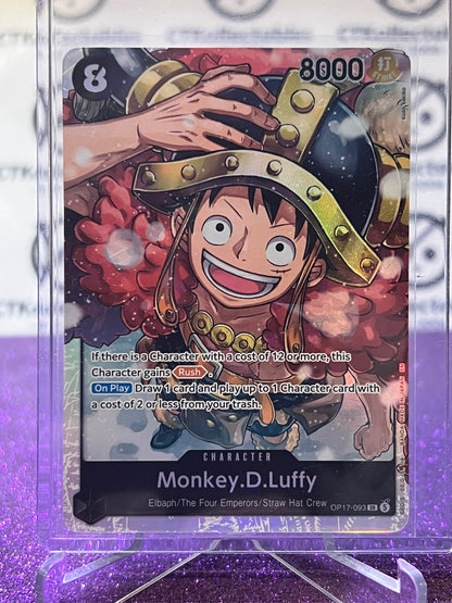 ONE PIECE THE WORLD'S STRONGEST WARRIORS MONKEY.D.LUFFY # OP17-093 SR FOIL ENGLISH TCG