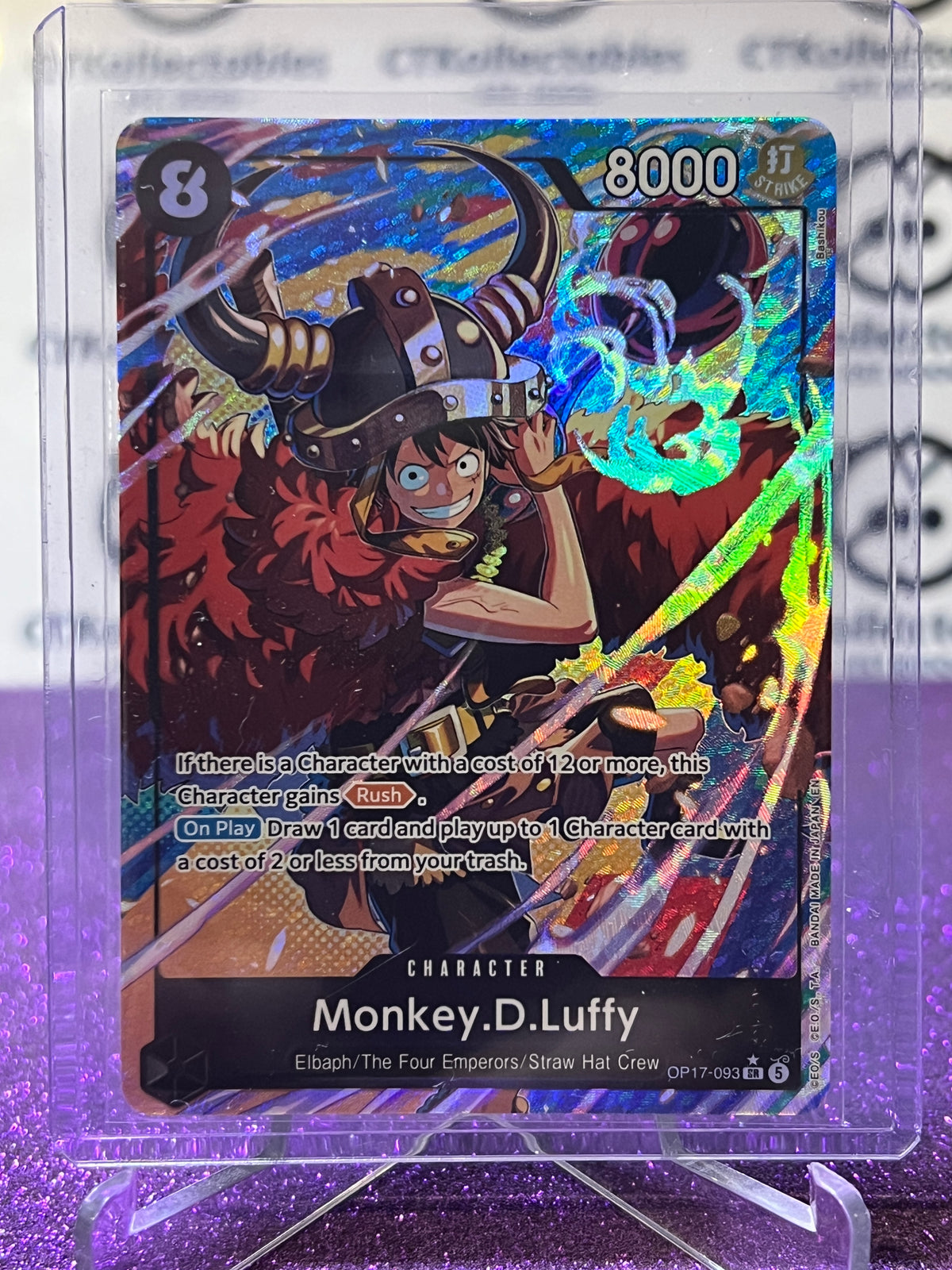 ONE PIECE THE WORLD'S STRONGEST WARRIORS MONKEY.D.LUFFY # OP17-093 SR* FOIL ENGLISH TCG