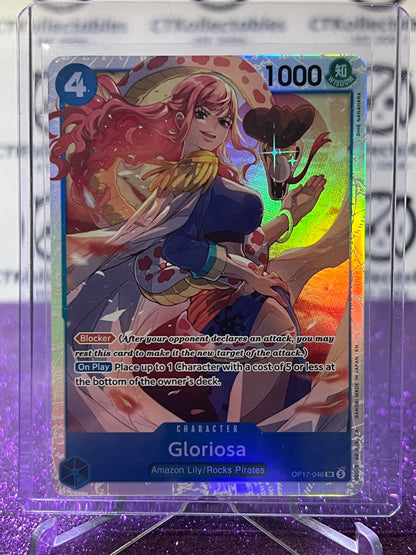 ONE PIECE THE WORLD'S STRONGEST WARRIORS GLORIOSA # OP17-046 SR FOIL ENGLISH TCG