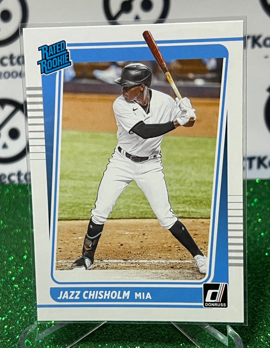 2021 PANINI DONRUSS JAZZ CHISHOLM # 58 RATED ROOKIE MIAMI MARLINS BASEBALL