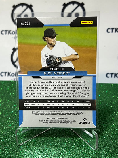 2021 PANINI PRIZM NICK NEIDERT # 231  ROOKIE MIAMI MARLINS BASEBALL
