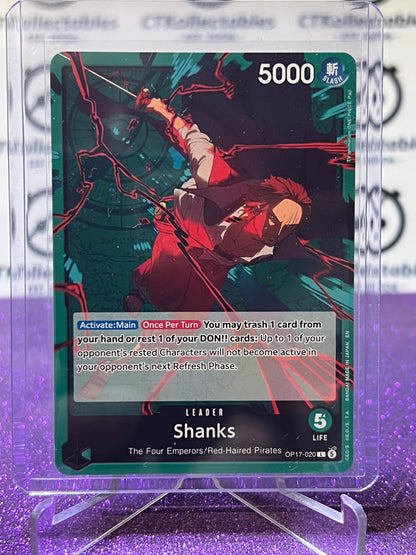 ONE PIECE THE WORLD'S STRONGEST WARRIORS SHANKS # OP17-020 L NON-FOIL ENGLISH TCG