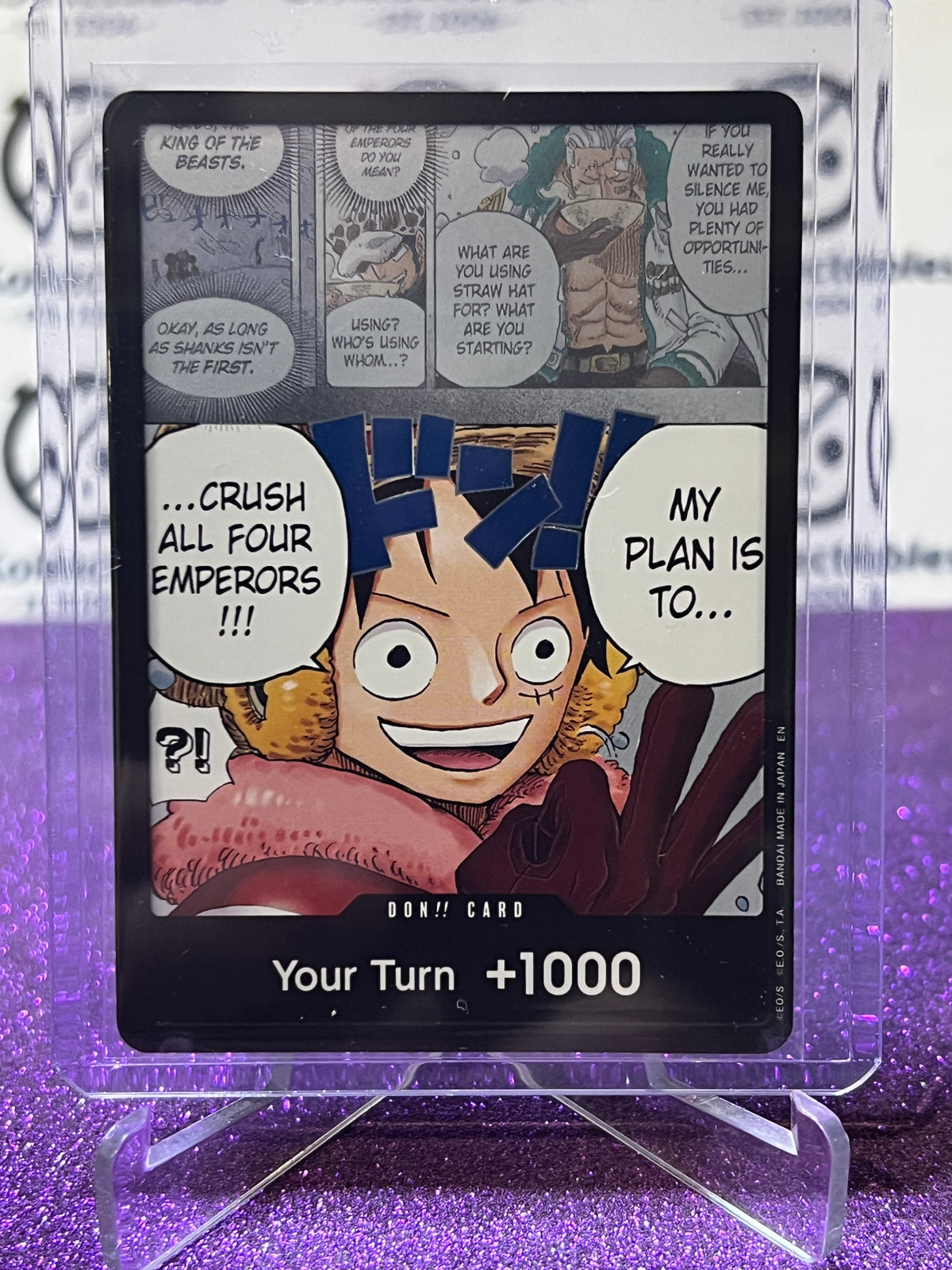 ONE PIECE THE WORLD'S STRONGEST WARRIORS MONKEY.D.LUFFY  DON!! CARD FOIL ENGLISH TCG