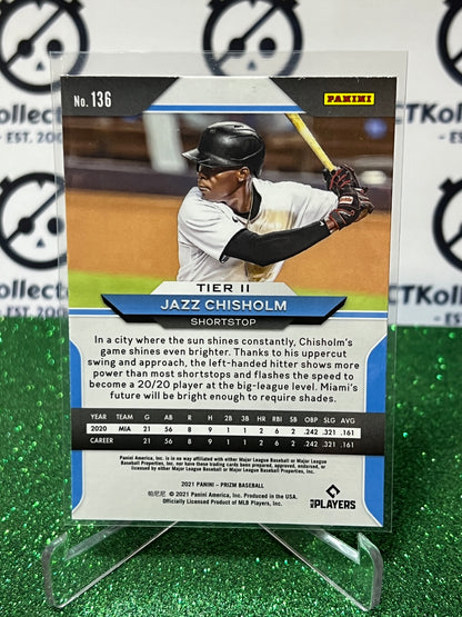 2021 PANINI PRIZM JAZZ CHISHOLM # 136  ROOKIE MIAMI MARLINS BASEBALL