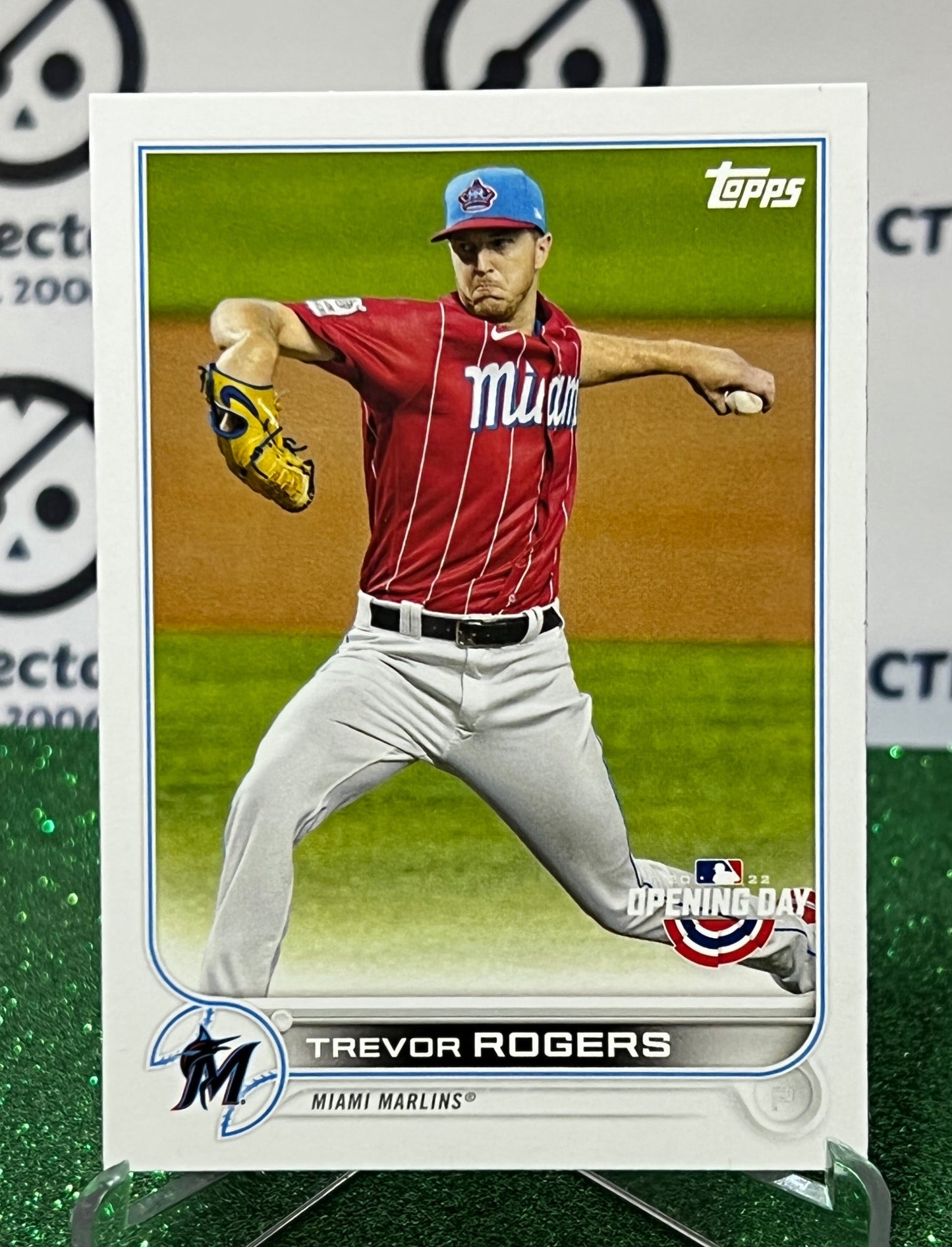 2022 TOPPS OPENING DAY TREVOR ROGERS # 98 MIAMI MARLINS BASEBALL