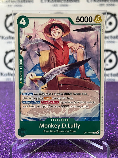 ONE PIECE THE WORLD'S STRONGEST WARRIORS MONKEY.D.LUFFY # OP17-030 C NON-FOIL ENGLISH TCG