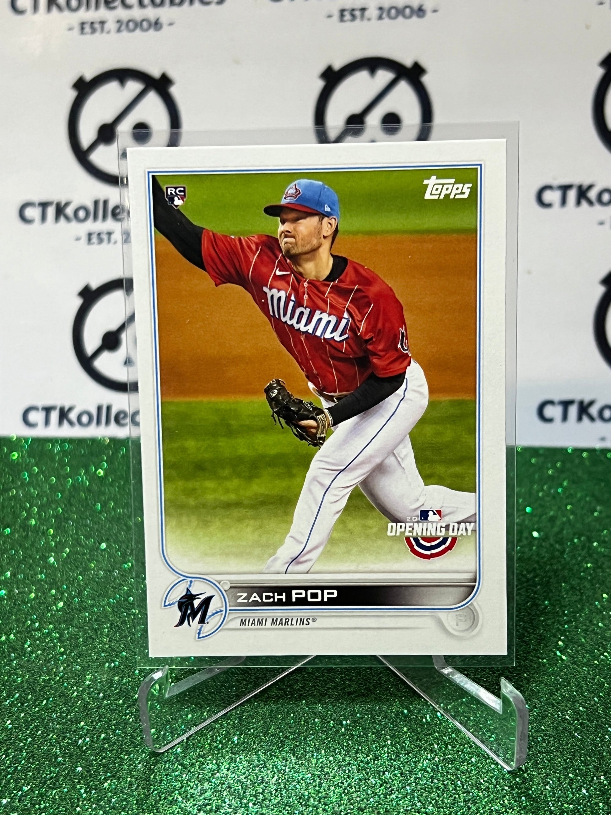 2022 TOPPS OPENING DAY ZACH POP # 204 MIAMI MARLINS BASEBALL –  CTKollectables