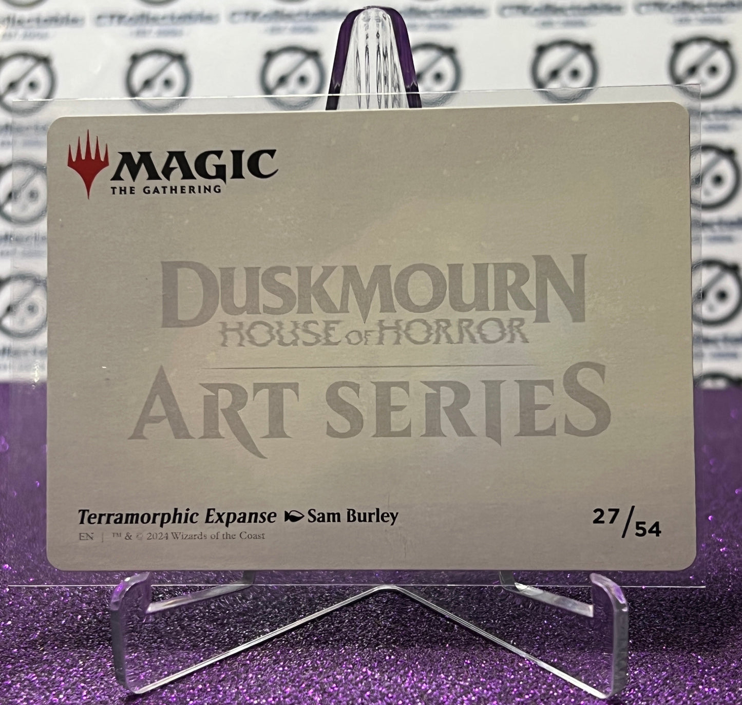 2024 MAGIC THE GATHERING DUSKMOURN HOUSE OF HORROR ART SERIES # 27/54 TERRAMORPHIC EXPANSE CARD