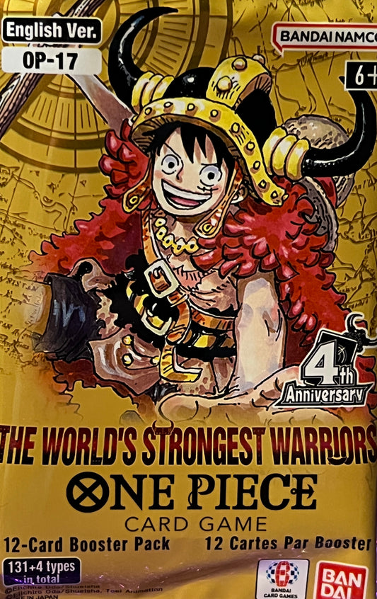 ONE PIECE THE WORLD'S STRONGEST WARRIORS EDWARD.NEWGATE # OP17-001 L FOIL ENGLISH TCG