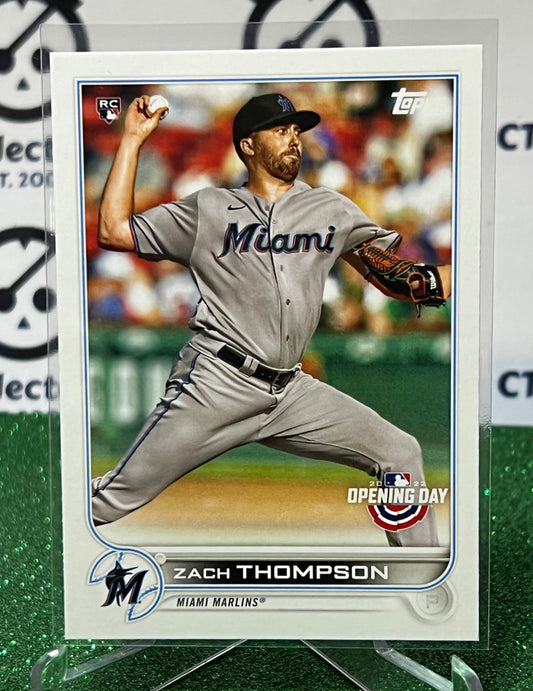 2022 TOPPS OPENING DAY ZACH THOMPSON # 11 MIAMI MARLINS BASEBALL