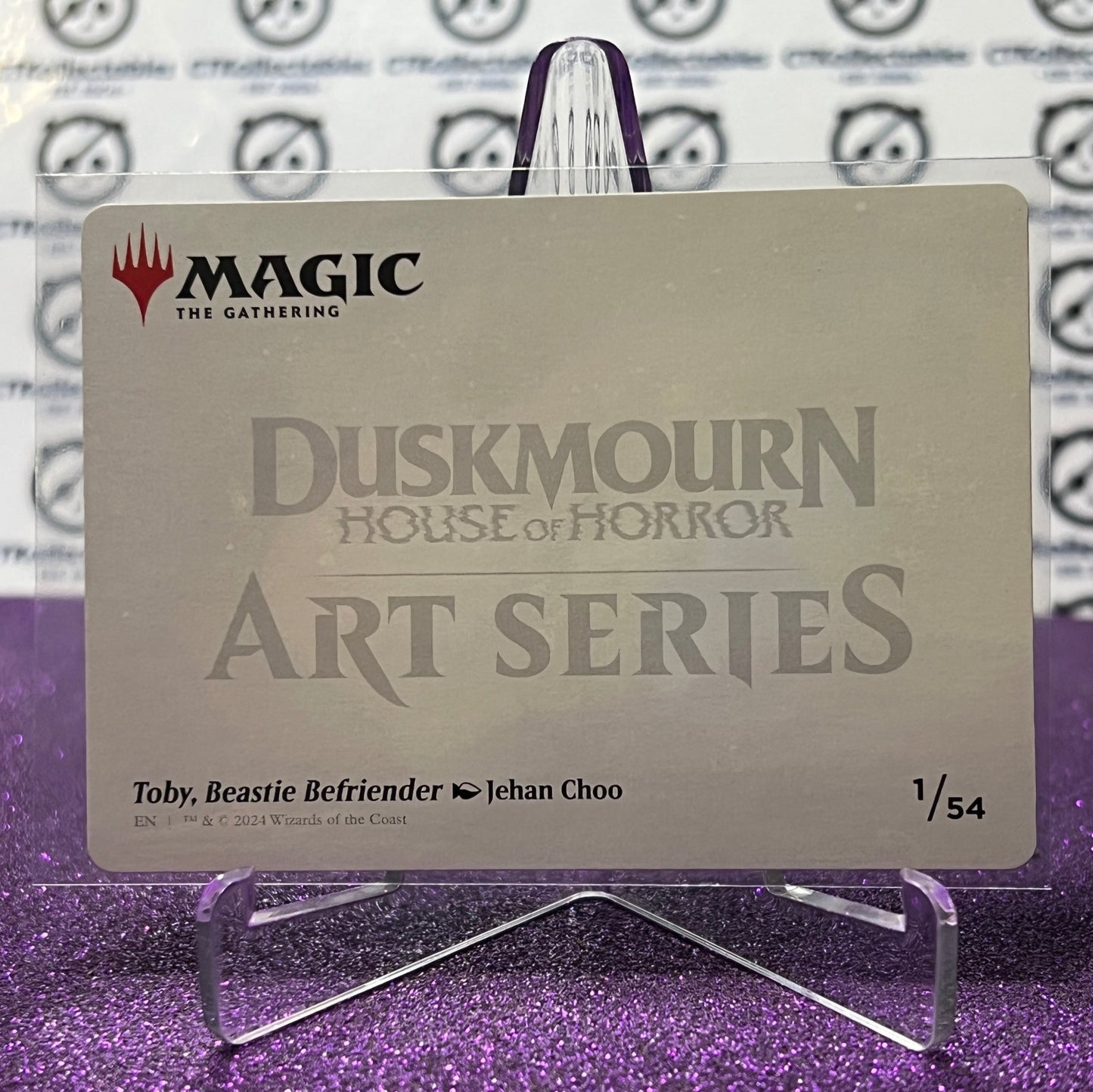 2024 MAGIC THE GATHERING DUSKMOURN HOUSE OF HORROR ART SERIES # 1/54 TOBY, BEASTIE BEFRIENDER CARD