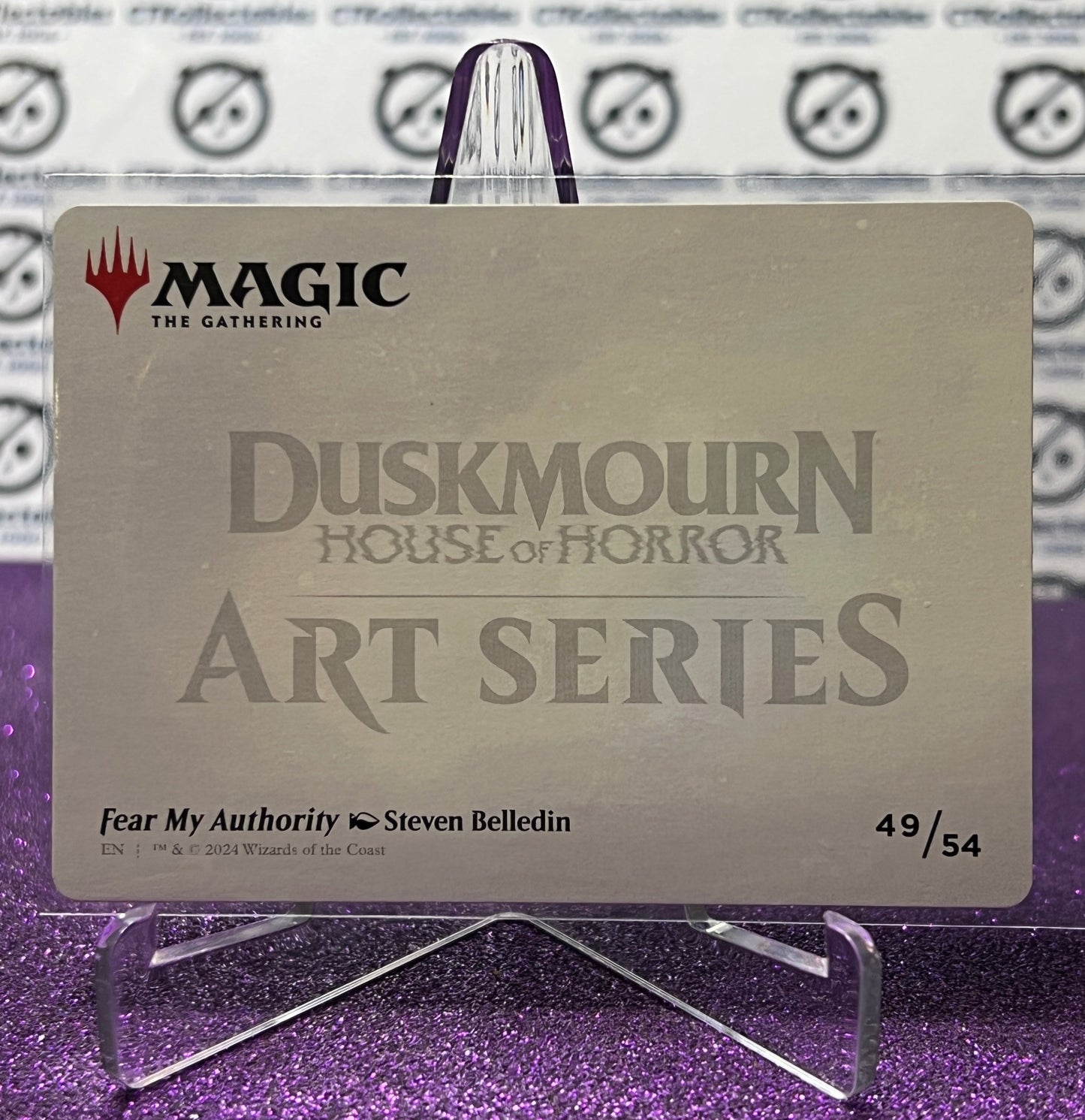 2024 MAGIC THE GATHERING DUSKMOURN HOUSE OF HORROR ART SERIES # 49/54 FEAR MY AUTHORITY CARD