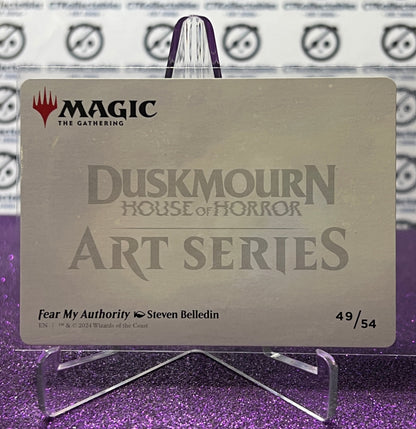 2024 MAGIC THE GATHERING DUSKMOURN HOUSE OF HORROR ART SERIES # 49/54 FEAR MY AUTHORITY CARD