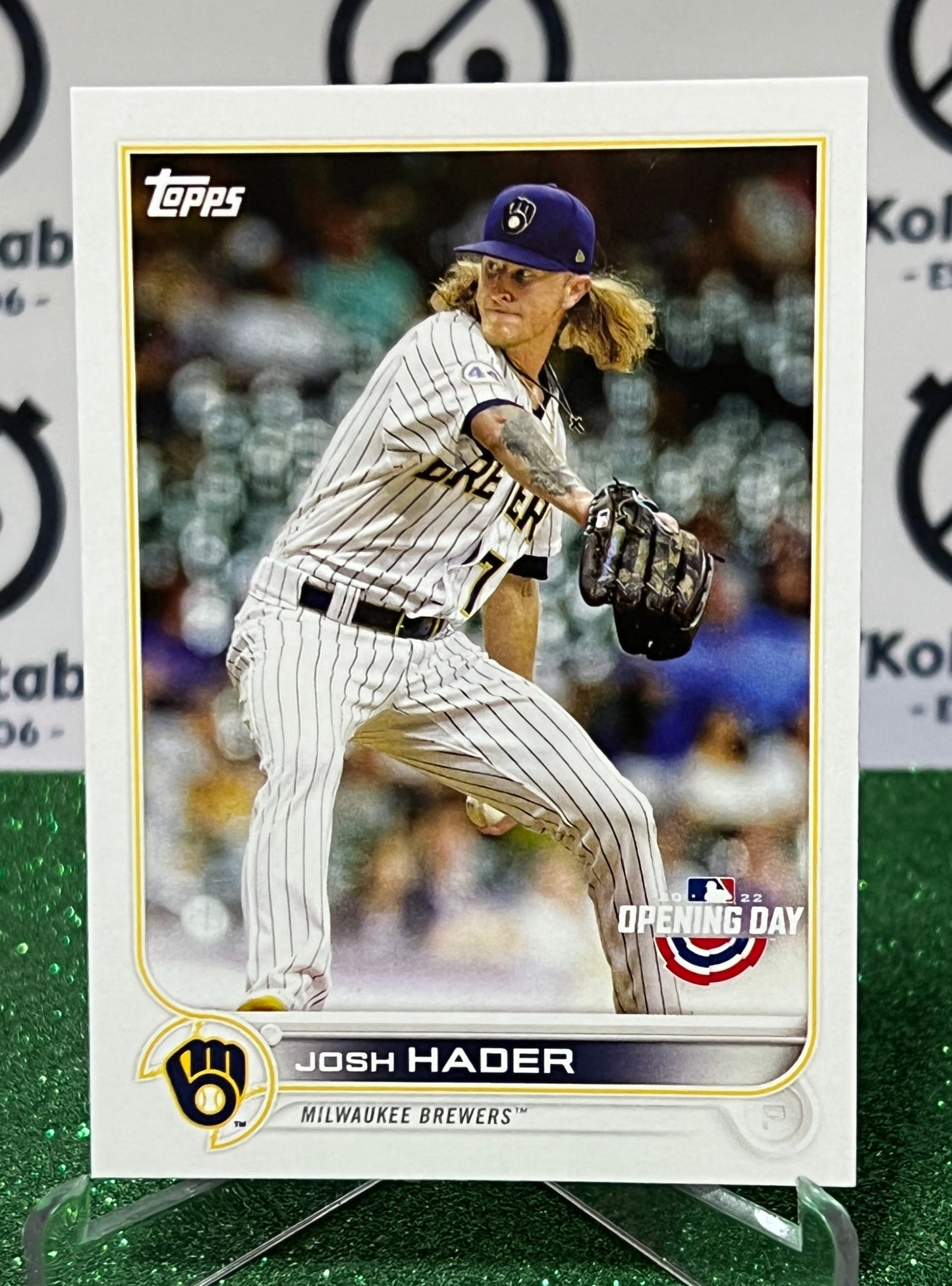 2022 TOPPS  OPENING DAY JOSH HADER # 29 MILWAUKEE BREWERS  BASEBALL CARD