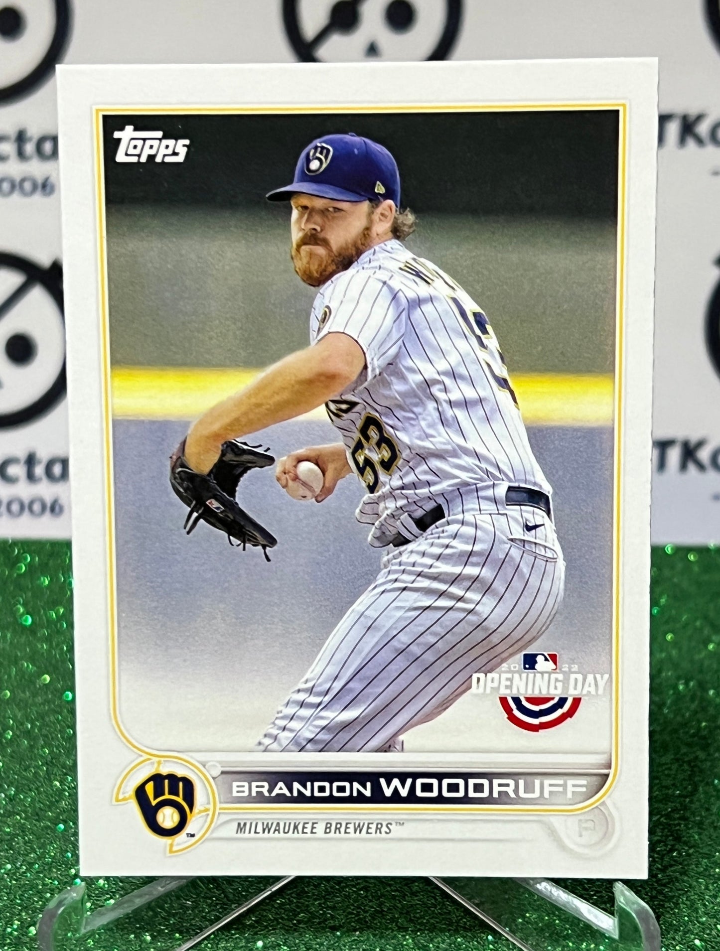 2022 TOPPS  OPENING DAY BRANDON WOODRUFF # 78 MILWAUKEE BREWERS  BASEBALL CARD