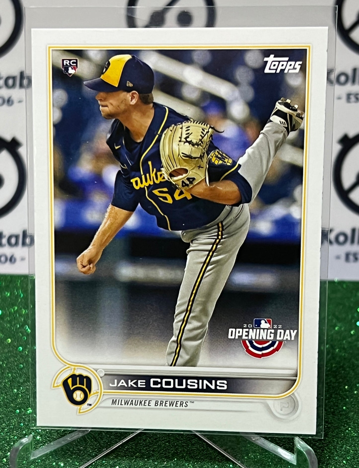 2022 TOPPS  OPENING DAY JAKE COUSINS # 47 ROOKIE MILWAUKEE BREWERS  BASEBALL CARD