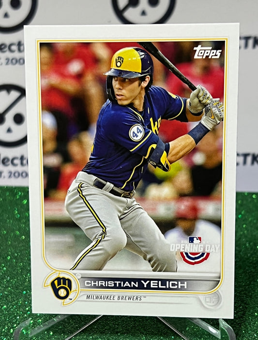 2022 TOPPS  OPENING DAY CHRISTIAN YELICH # 174 MILWAUKEE BREWERS  BASEBALL CARD