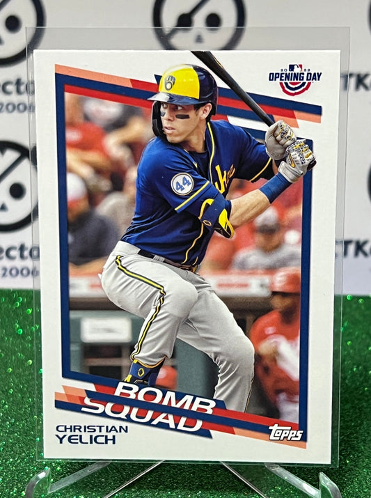 2022 TOPPS  OPENING DAY CHRISTIAN YELICH # BS-25 BOMB SQUAD  MILWAUKEE BREWERS  BASEBALL CARD