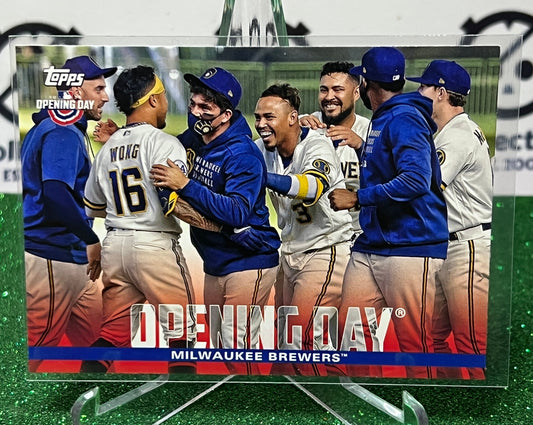 2022 TOPPS  OPENING DAY # OD-3  MILWAUKEE BREWERS  BASEBALL CARD