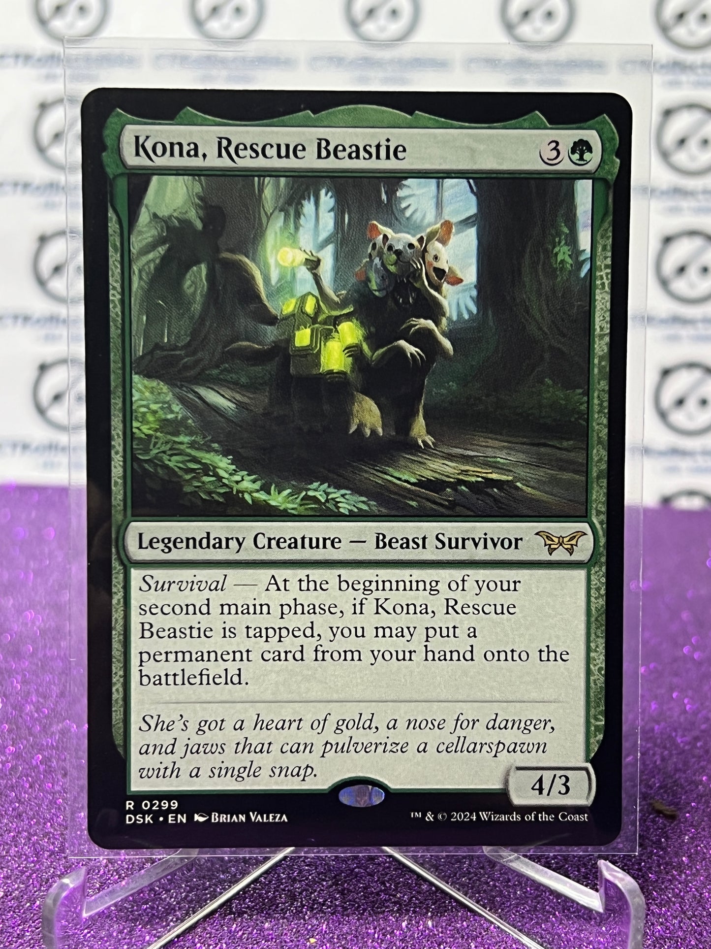 2024 MAGIC THE GATHERING DUSKMOURN HOUSE OF HORROR KONA, RESCUE BEASTIE # R 0299 NON-FOIL RARE CARD