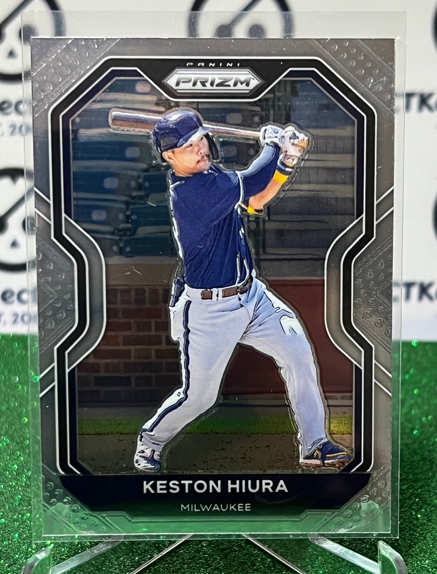 2021 PANINI PRIZM KESTON HIURA # 202 MILWAUKEE BREWERS  BASEBALL CARD