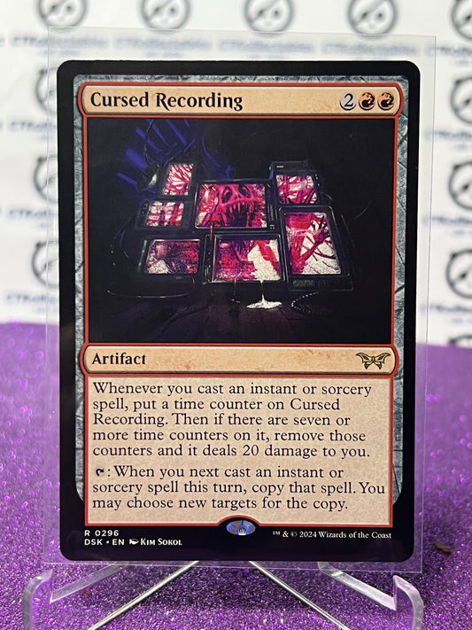 2024 MAGIC THE GATHERING DUSKMOURN HOUSE OF HORROR CURSED RECORDING # R 0296 NON-FOIL RARE CARD