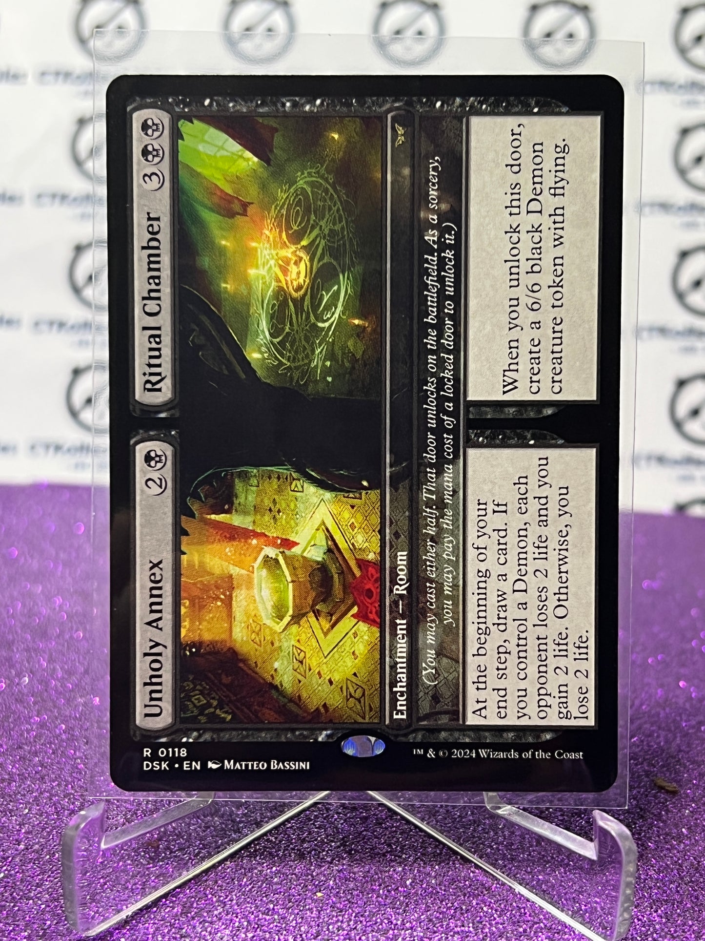 2024 MAGIC THE GATHERING DUSKMOURN HOUSE OF HORROR UNHOLY ANNEX/RITUAL CHAMBER # R 0118 NON-FOIL RARE CARD