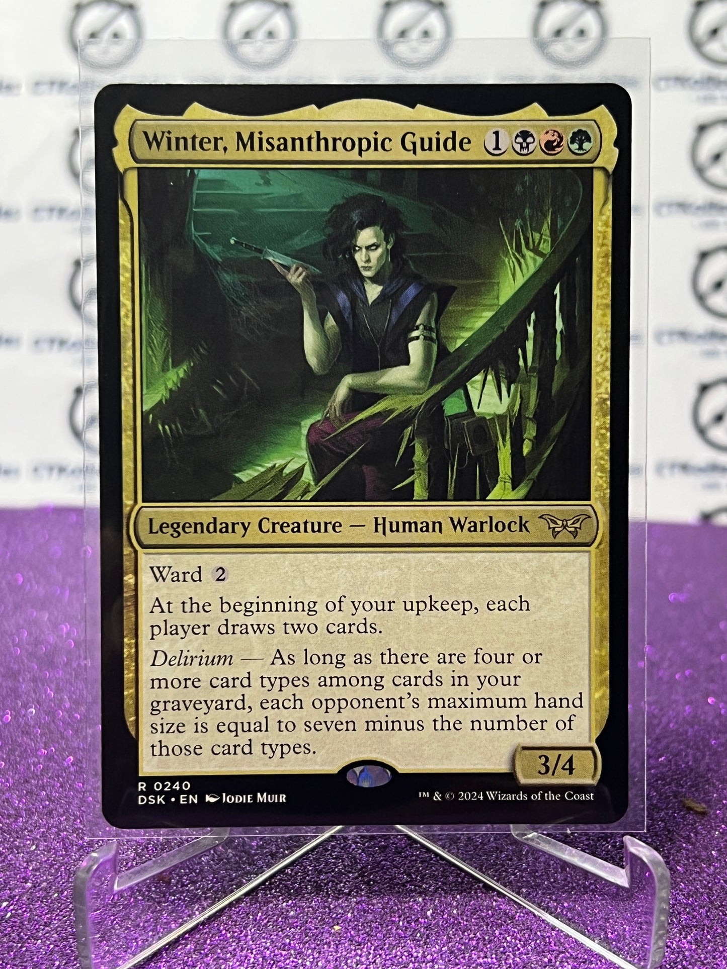 2024 MAGIC THE GATHERING DUSKMOURN HOUSE OF HORROR WINTER, MISANTHROPIC GUIDE # R 0240 NON-FOIL RARE CARD