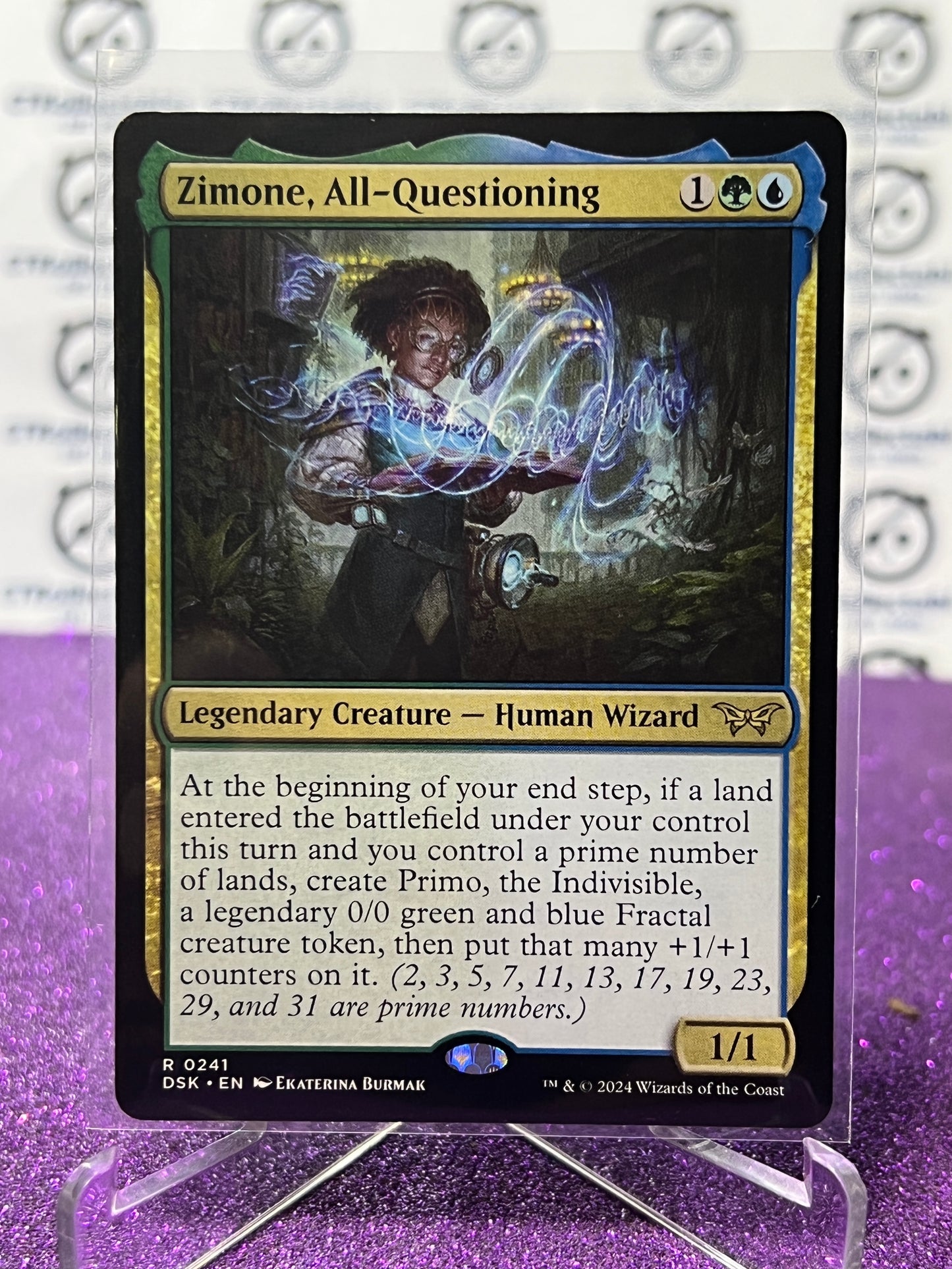 2024 MAGIC THE GATHERING DUSKMOURN HOUSE OF HORROR ZIMONE, ALL-QUESTIONING # R 0241 NON-FOIL RARE CARD