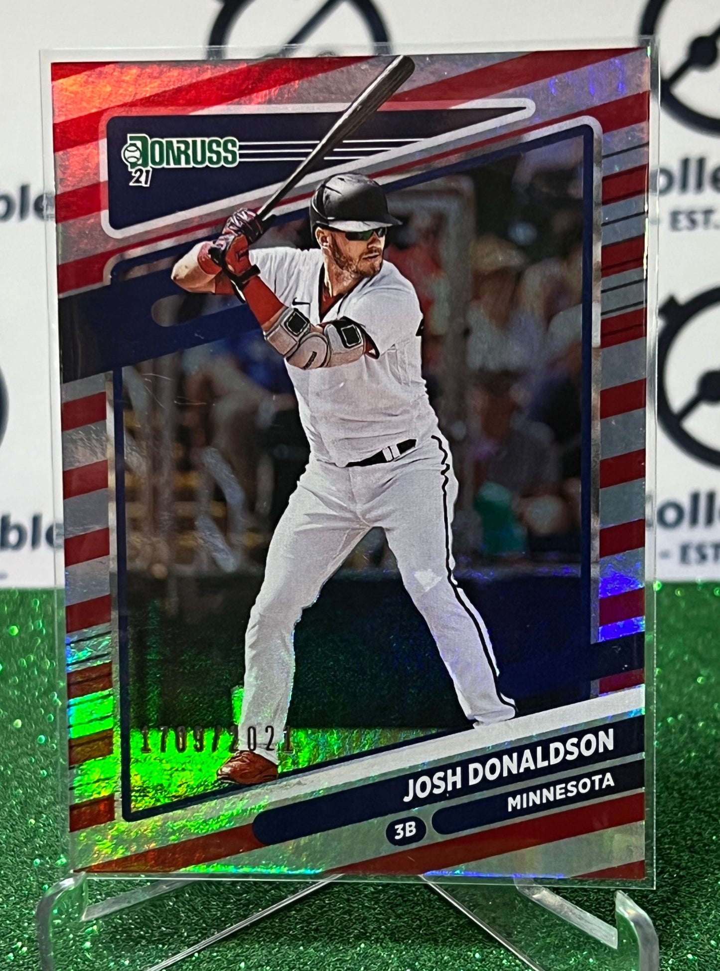 2021 PANINI DONRUSS JOSH DONALDSON # 79 CANDY CANE /2021 MINNESOTA TWINS BASEBALL