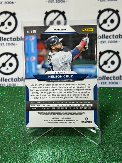 2021 PANINI PRIZM NELSON CRUZ # 200 WHITE PRIZM MINNESOTA TWINS BASEBALL