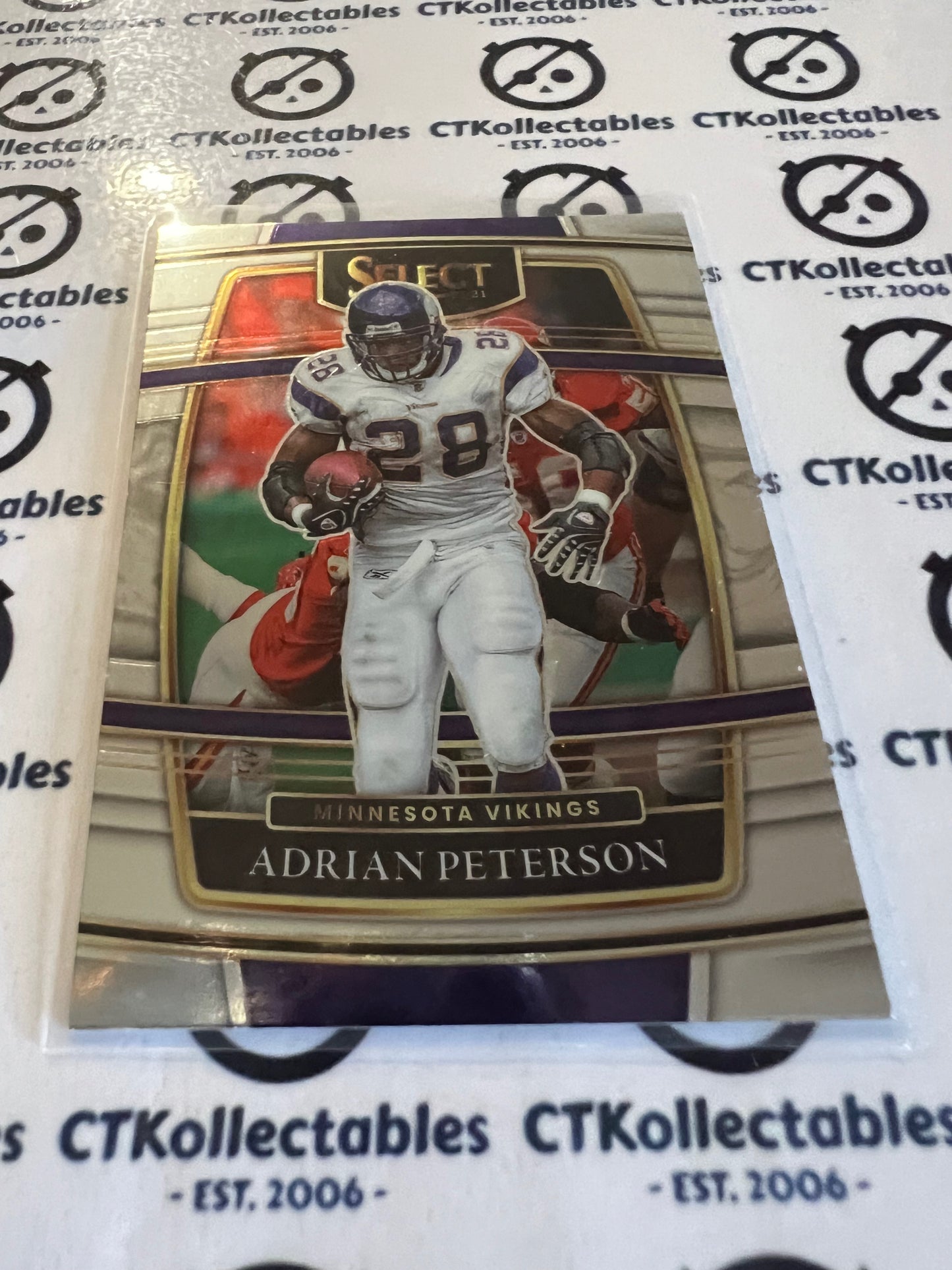 2021 NFL Panini Select Base #37 Adrian Peterson Vikings