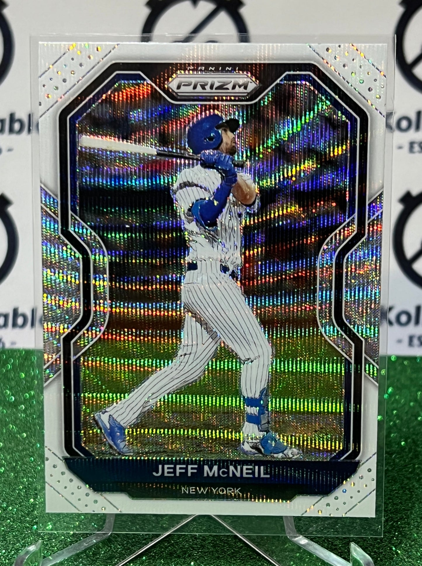 2021 PANINI PRIZM JEFF McNEIL # 119 WHITE PRIZM  NEW YORK METS BASEBALL CARD