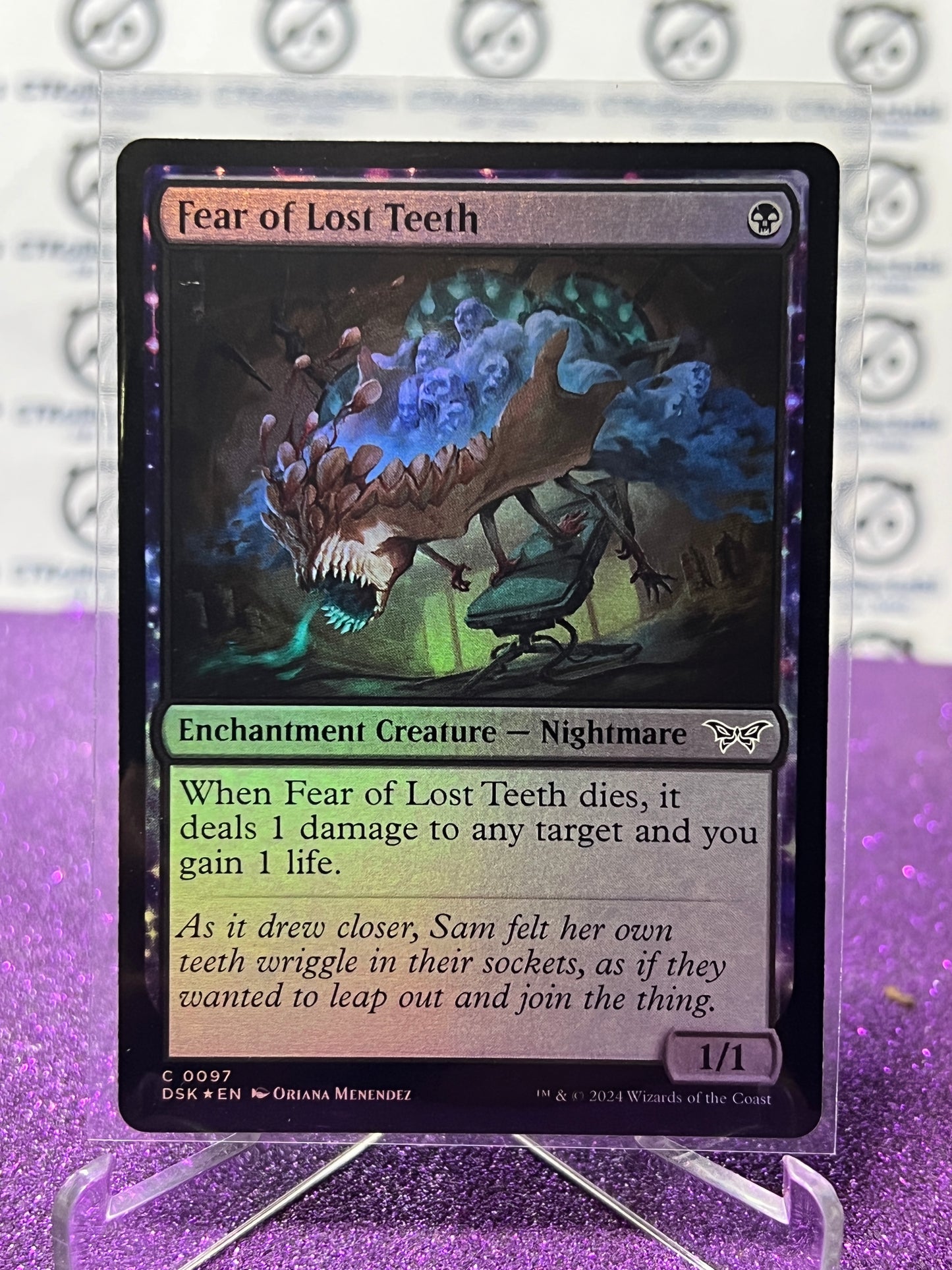 2024 MAGIC THE GATHERING DUSKMOURN HOUSE OF HORROR FEAR OF LOST TEETH # C 0097 FOIL CARD