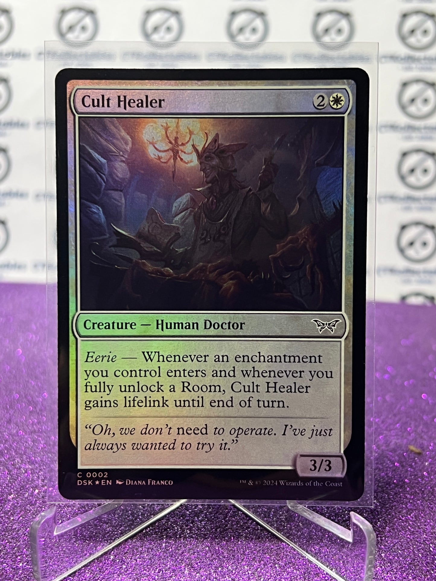 2024 MAGIC THE GATHERING DUSKMOURN HOUSE OF HORROR CULT HEALER # C 0002 FOIL CARD