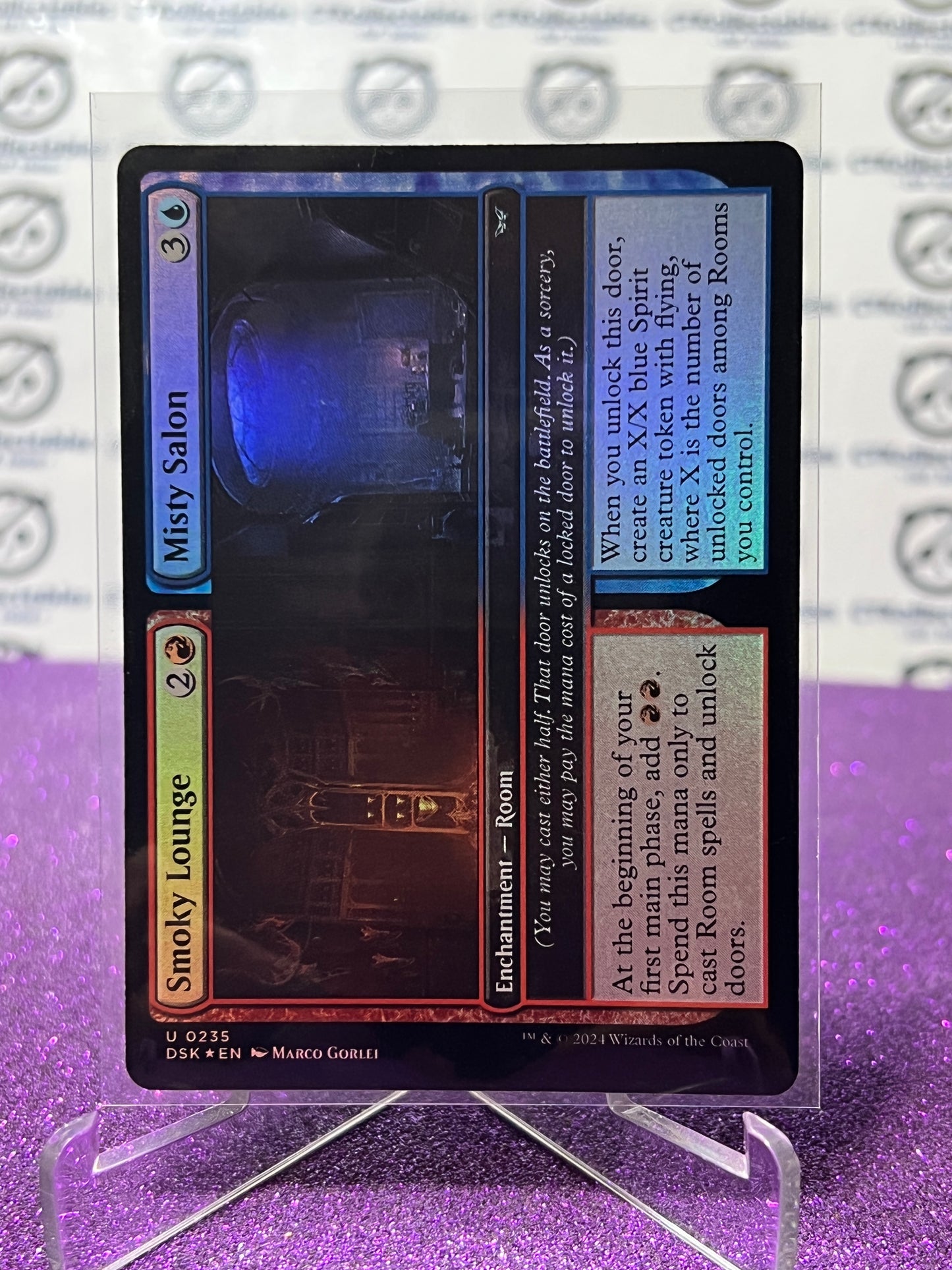 2024 MAGIC THE GATHERING DUSKMOURN HOUSE OF HORROR SMOKY LOUNG/MISTY SALON # U 0235 FOIL CARD