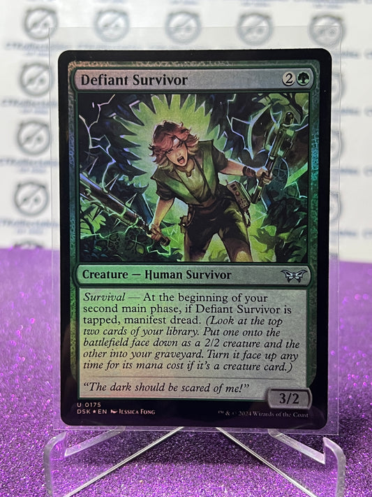 2024 MAGIC THE GATHERING DUSKMOURN HOUSE OF HORROR DEFIANT SURVIVOR # U 0175 FOIL CARD