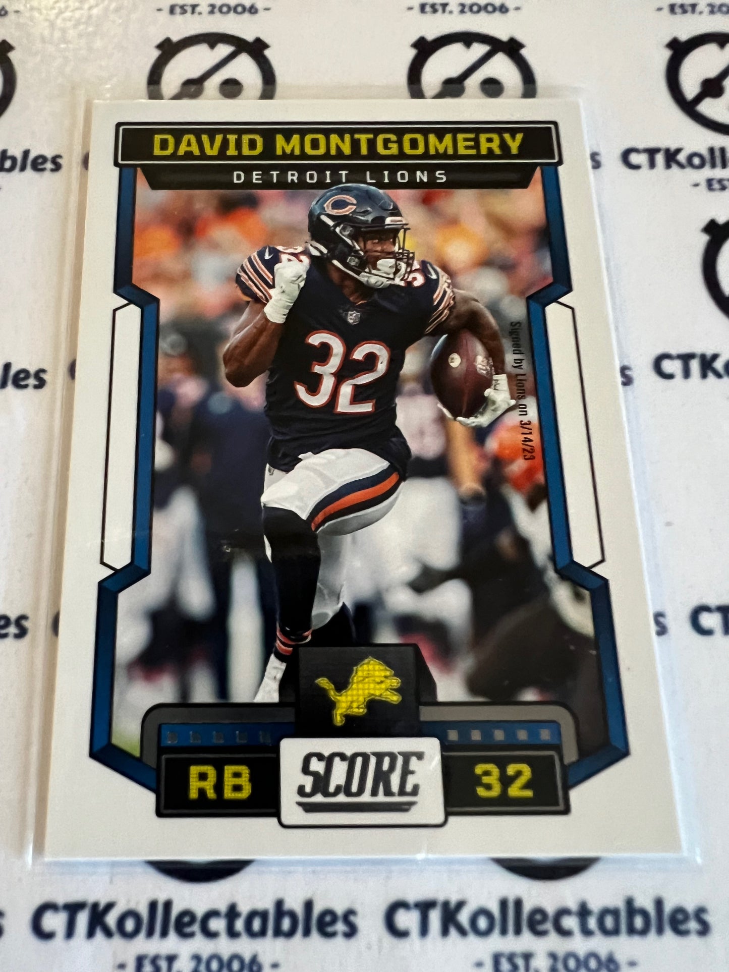 2023 NFL Panini Score Base #100 David Montgomery Lions