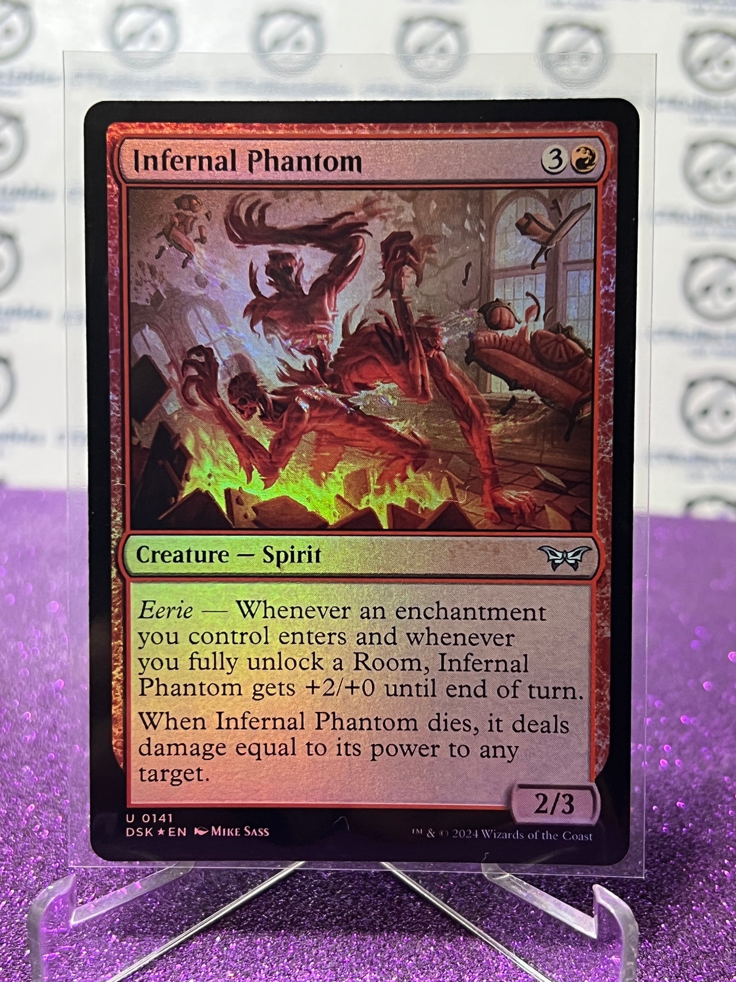 2024 MAGIC THE GATHERING DUSKMOURN HOUSE OF HORROR  INFERNAL PHANTOM # U 0141 FOIL CARD