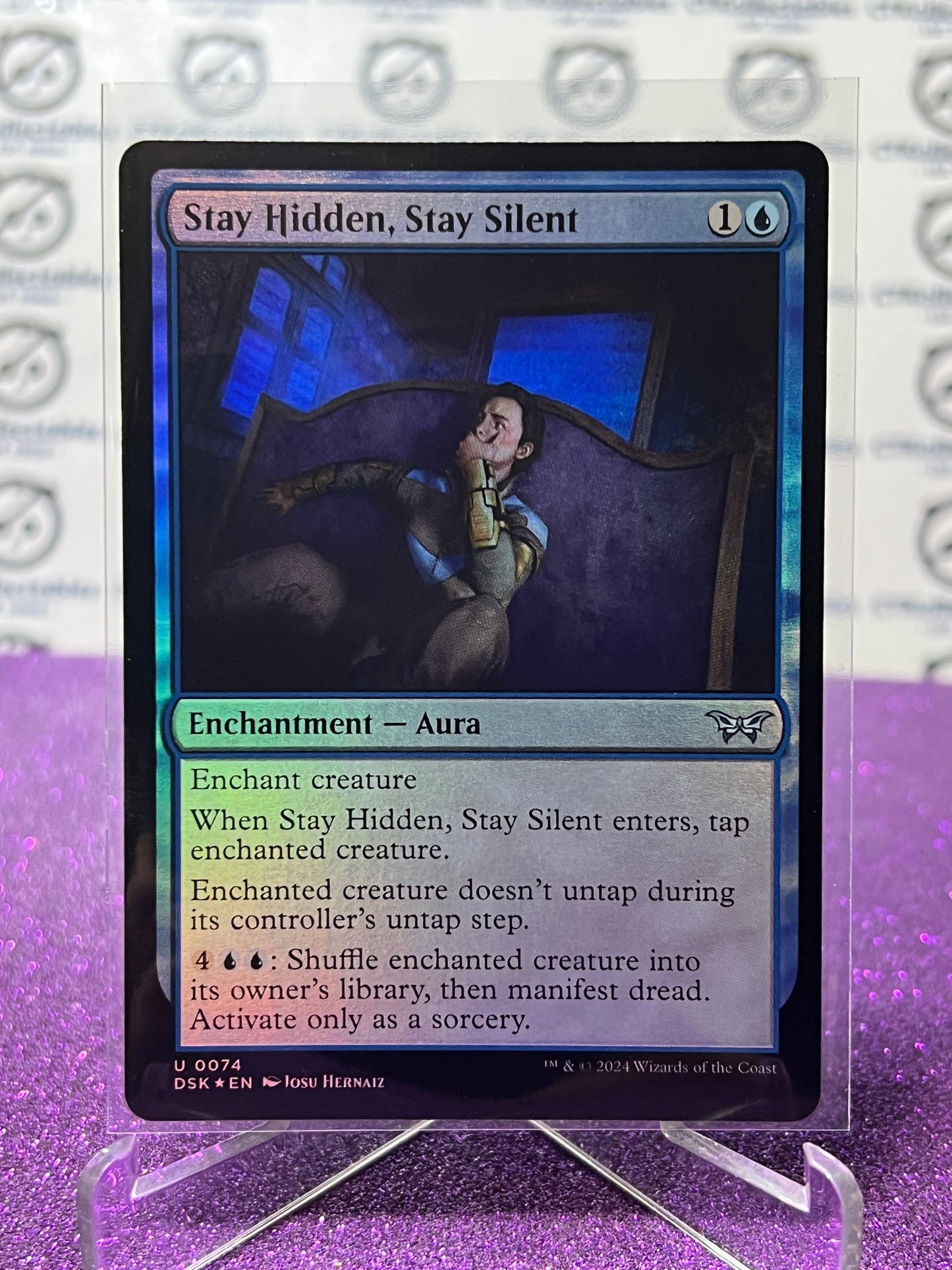 2024 MAGIC THE GATHERING DUSKMOURN HOUSE OF HORROR STAY HIDDEN,STAY SILENT # U 0074 FOIL CARD