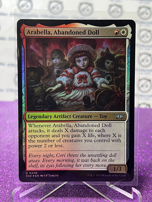 2024 MAGIC THE GATHERING DUSKMOURN HOUSE OF HORROR ARABELLA, ABANDONED DOLL # U 0208 FOIL CARD