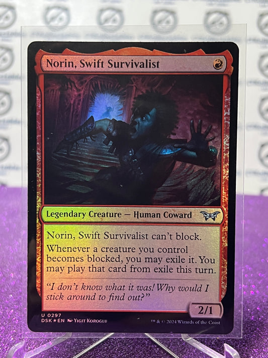 2024 MAGIC THE GATHERING DUSKMOURN HOUSE OF HORROR NORIN, SWIFT SURVIVALIST # U 0297 FOIL CARD