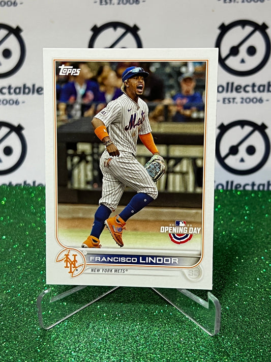 2022 TOPPS OPENING DAY FRANCISCO LINDOR # 84  NEW YORK METS BASEBALL