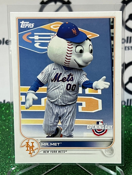 2022 TOPPS OPENING DAY MR. MET # M-14 NEW YORK METS BASEBALL