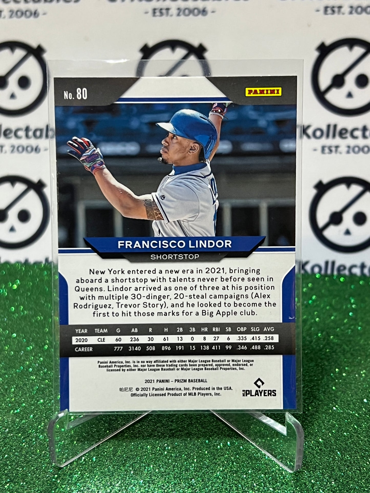 2022 PANINI PRIZM FRANCISCO LINDOR # 80 NEW YORK METS BASEBALL