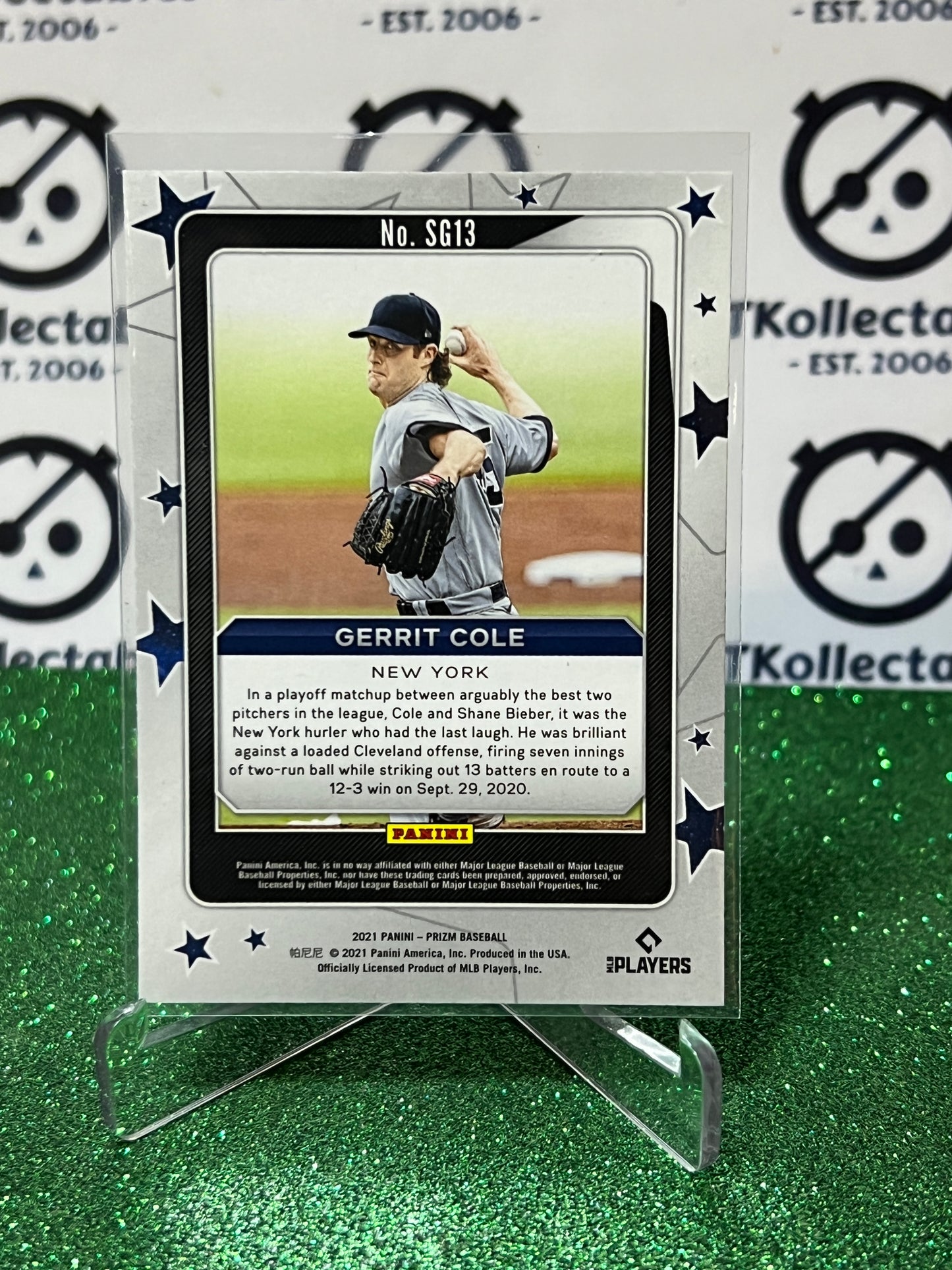 2021 PANINI PRIZM GERRIT COLE # SG13 STAR GAZING  NEW YORK YANKEES BASEBALL